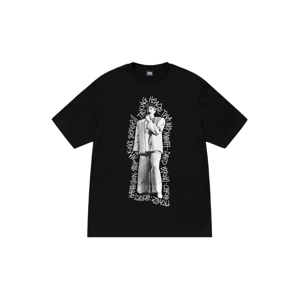 Stüssy x Talking Heads Stop Making Sense T-shirt in black.