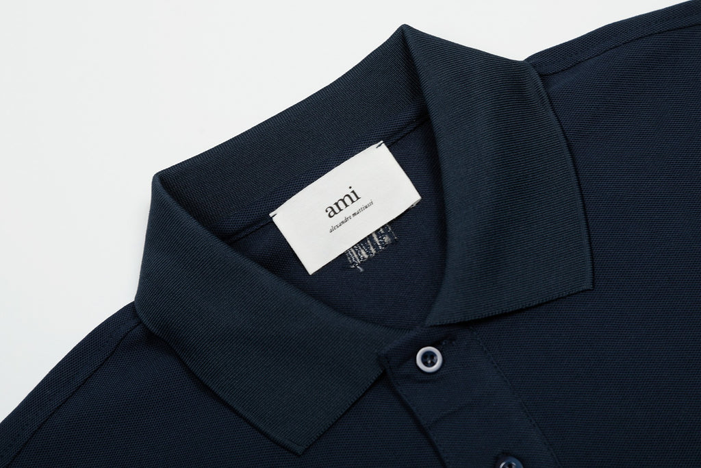 AMI Paris Polo Azul marino