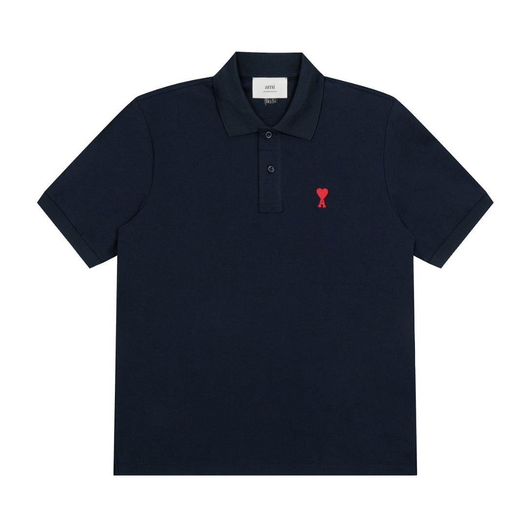 AMI Paris Polo Azul marino